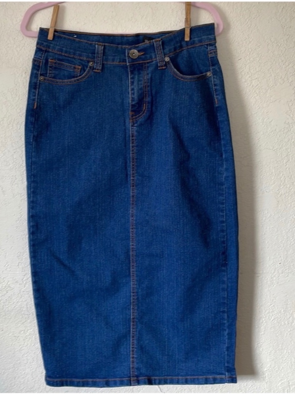 SIZE 7/8 NWOT Long Denim Skirt by Halcyon